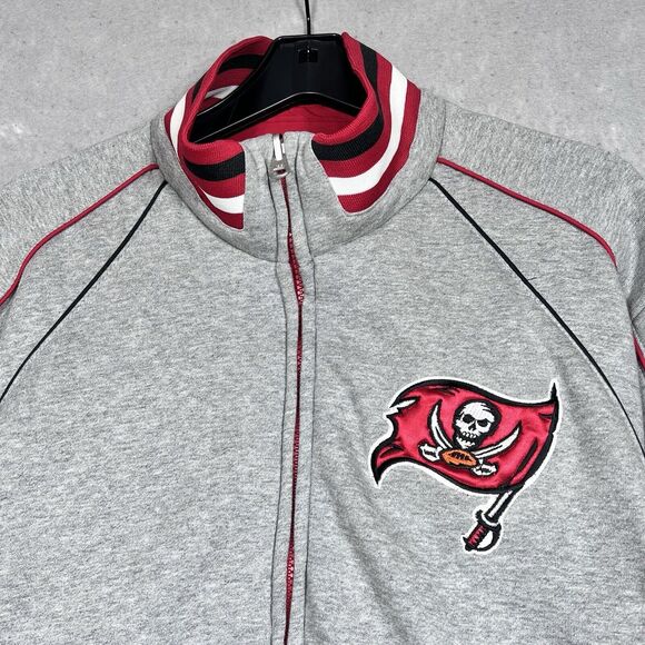 Tampa Bay Buccaneers NFL Jacket Mens Large Red Gray Full-Zip Reversible Jacket - Picture 13 of 16